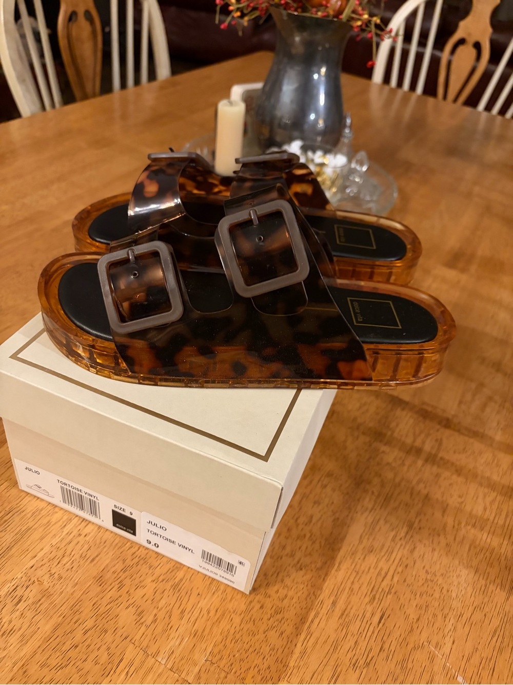Dolce Vita Julio Tortoiseshell Brown Slide Sandals